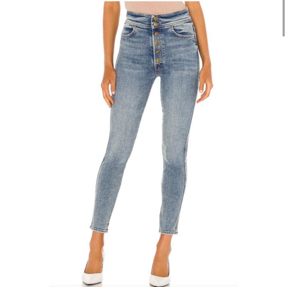 Mother Denim The Swooner Snapped Ankle Jeans Size 26 – High Rise & Snap Fly
